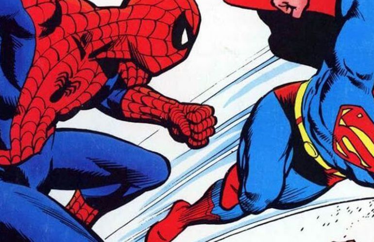 Spider Man and Superman Marvel fights DC