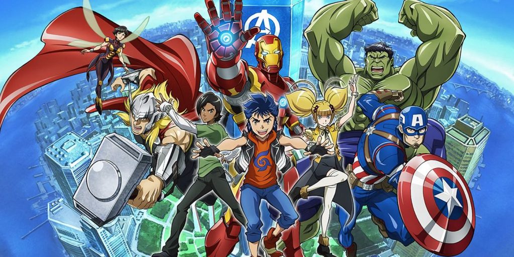 Avengers in the style of Anime, manga, japanese, Mar...