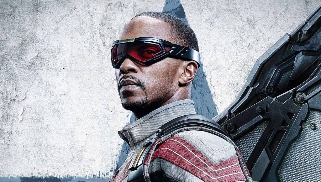 Anthony Mackie poses as Sam Wilson in The Falcon and the Winter Soldier