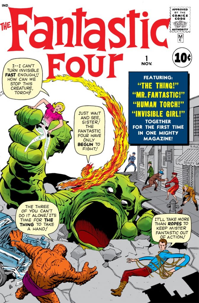 Comicbook cover of Marvel Comics Fantastic Four #1